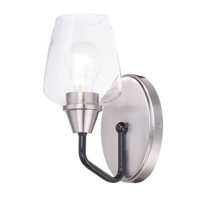 M26121CLBKSN Goblet 1 Bulb Wall Sconce - Black / Satin Nickel M26121CLBKSN Goblet 1 Bulb Wall Sconce - Black / Satin Nickel