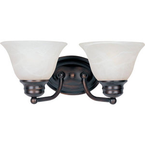 M2687MROI Malaga 2 Bulb Bathroom Lighting - Oil Rubbed Bronze / Marble M2687MROI Malaga 2 Bulb Bathroom Lighting - Oil Rubbed Bronze / Marble
