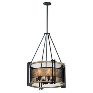 M27565BKBWAB Boundry Mini Chandelier - Black / Barn Wood / Antique Brass M27565BKBWAB Boundry Mini Chandelier - Black / Barn Wood / Antique Brass