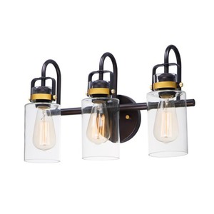 M30172CLBZGLD Magnolia 3 Bulb Bathroom Lighting - Bronze / Gold M30172CLBZGLD Magnolia 3 Bulb Bathroom Lighting - Bronze / Gold