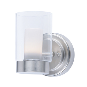 M30261CLFTSN Mod 1 Bulb Wall Sconce - Satin Nickel M30261CLFTSN Mod 1 Bulb Wall Sconce - Satin Nickel