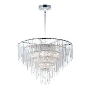 M30737CLWTPC Glacier Mid Sized Chandelier Chandelier - White / Polished Chrome M30737CLWTPC Glacier Mid Sized Chandelier Chandelier - White / Polished Chrome