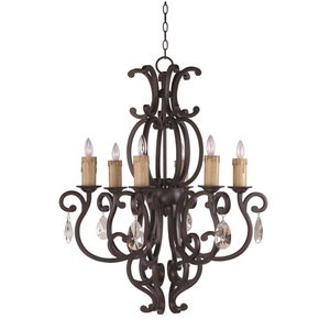 M31005CUCRY083 Richmond Mid Sized Chandelier Chandelier - Colonial Umber M31005CUCRY083 Richmond Mid Sized Chandelier Chandelier - Colonial Umber