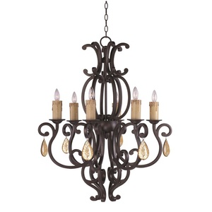 M31005CUCRY094 Richmond Mid Sized Chandelier Chandelier - Colonial Umber M31005CUCRY094 Richmond Mid Sized Chandelier Chandelier - Colonial Umber