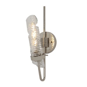 M39551CLPN Milano 1 Bulb Wall Sconce - Polished Nickel M39551CLPN Milano 1 Bulb Wall Sconce - Polished Nickel