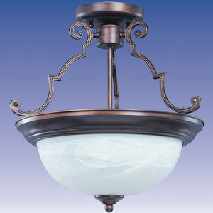 M5843MROI Semi Flush Mount Ceiling Light - Oil Rubbed Bronze / Marble M5843MROI Semi Flush Mount Ceiling Light - Oil Rubbed Bronze / Marble