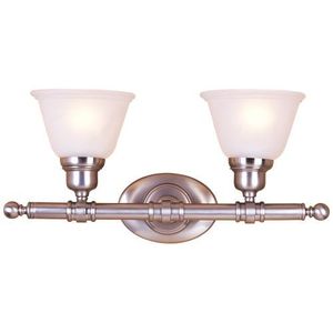 M7142FTSN Essentials 2 Bulb Bathroom Lighting - Satin Nickel M7142FTSN Essentials 2 Bulb Bathroom Lighting - Satin Nickel