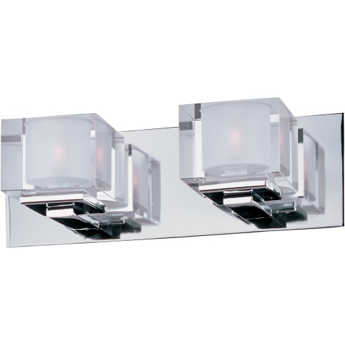 M10002CLPC Cubic 2 Bulb Bathroom Lighting - Polished Chrome M10002CLPC Cubic 2 Bulb Bathroom Lighting - Polished Chrome