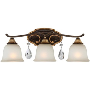 MN1463652 Chateau Nobles 3 Bulb Bathroom Lighting - Raven Bronze W/ Sunburst Gold MN1463652 Chateau Nobles 3 Bulb Bathroom Lighting - Raven Bronze W/ Sunburst Gold