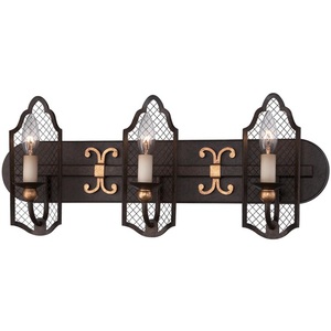 MN2713258B Cortona 3 Bulb Bathroom Lighting - French Bronze W/ Gold Highlights MN2713258B Cortona 3 Bulb Bathroom Lighting - French Bronze W/ Gold Highlights