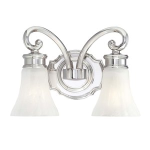 MN2842613 2 Bulb Bathroom Lighting - Polished Nickel MN2842613 2 Bulb Bathroom Lighting - Polished Nickel