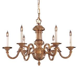 MN700206 Vintage Mid Sized Chandelier Chandelier - Polished Brass MN700206 Vintage Mid Sized Chandelier Chandelier - Polished Brass