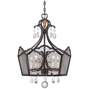 MN7111258B Cortona Mini Chandelier - French Bronze W/ Gold Highlights MN7111258B Cortona Mini Chandelier - French Bronze W/ Gold Highlights