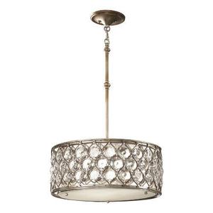 GLF25683BUS Lucia Drum Pendant Pendant Light - Burnished Silver GLF25683BUS Lucia Drum Pendant Pendant Light - Burnished Silver