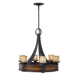MF25916AFAGW Madera Mid Sized Chandelier Chandelier - Antique Forged Iron / Aged Walnut MF25916AFAGW Madera Mid Sized Chandelier Chandelier - Antique Forged Iron / Aged Walnut