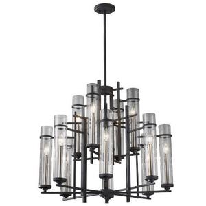 MF262984AFBS Ethan Large Foyer Chandelier Chandelier - Antique Forged Iron / Aged Walnut MF262984AFBS Ethan Large Foyer Chandelier Chandelier - Antique Forged Iron / Aged Walnut