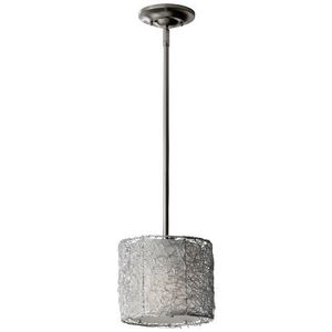 MP1250BS Wired Drum Pendant Pendant Light - Brushed Steel MP1250BS Wired Drum Pendant Pendant Light - Brushed Steel