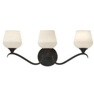MVS18603BK Merritt 3 Bulb Bathroom Lighting - Black MVS18603BK Merritt 3 Bulb Bathroom Lighting - Black