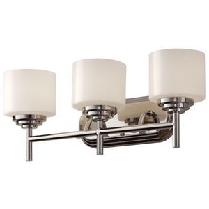 MVS26003PN Malibu 3 Bulb Bathroom Lighting - Polished Nickel MVS26003PN Malibu 3 Bulb Bathroom Lighting - Polished Nickel