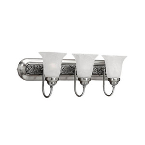 M323SNGR 3 Bulb Bathroom Lighting - Satin Nickel/Granite M323SNGR 3 Bulb Bathroom Lighting - Satin Nickel/Granite