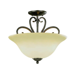 M6053BG Devonshire Semi Flush Mount Ceiling Light - Burnished Gold M6053BG Devonshire Semi Flush Mount Ceiling Light - Burnished Gold