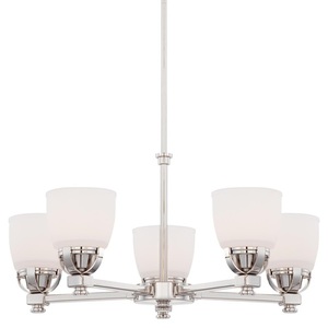 M1505613 Brookview Mid Sized Chandelier Chandelier - Polished Nickel M1505613 Brookview Mid Sized Chandelier Chandelier - Polished Nickel