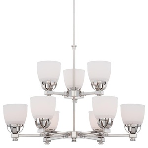 M1509613 Brookview Mid Sized Chandelier Chandelier - Polished Nickel M1509613 Brookview Mid Sized Chandelier Chandelier - Polished Nickel