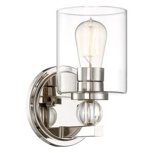 M3071613 Studio 5 1 Bulb Wall Sconce - Polished Nickel M3071613 Studio 5 1 Bulb Wall Sconce - Polished Nickel
