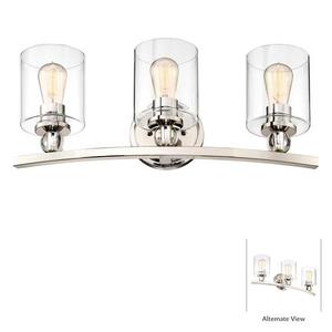 M3073613 Studio 5 3 Bulb Bathroom Lighting - Polished Nickel M3073613 Studio 5 3 Bulb Bathroom Lighting - Polished Nickel