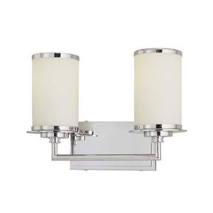 M372277PL Glass Note 2 Bulb Bathroom Lighting - Chrome M372277PL Glass Note 2 Bulb Bathroom Lighting - Chrome