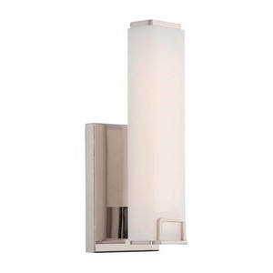 M391613L Square 1 Bulb Wall Sconce - Polish Nickel M391613L Square 1 Bulb Wall Sconce - Polish Nickel