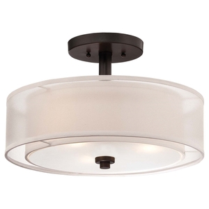 M4107172 Parsons Studio Semi Flush Mount Ceiling Light - Smoked Iron M4107172 Parsons Studio Semi Flush Mount Ceiling Light - Smoked Iron