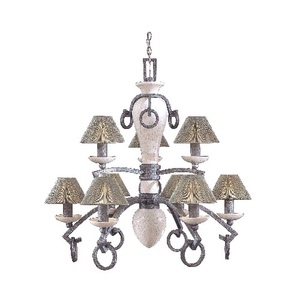 M56964 Tiamo Large Foyer Chandelier Chandelier - Textured Imperial Silver M56964 Tiamo Large Foyer Chandelier Chandelier - Textured Imperial Silver