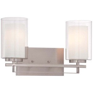 M610284 Parsons Studio 2 Bulb Bathroom Lighting - Brushed Nickel M610284 Parsons Studio 2 Bulb Bathroom Lighting - Brushed Nickel