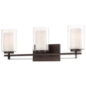 M6103172 Parsons Studio 3 Bulb Bathroom Lighting - Smoked Iron M6103172 Parsons Studio 3 Bulb Bathroom Lighting - Smoked Iron