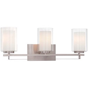 M610384 Parsons Studio 3 Bulb Bathroom Lighting - Brushed Nickel M610384 Parsons Studio 3 Bulb Bathroom Lighting - Brushed Nickel