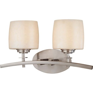 M618284 Raiden 2 Bulb Bathroom Lighting - Brushed Nickel M618284 Raiden 2 Bulb Bathroom Lighting - Brushed Nickel