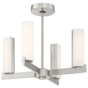 KP1854084L Tube Mini Chandelier - Brushed Nickel KP1854084L Tube Mini Chandelier - Brushed Nickel
