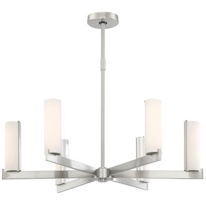 KP1856084L Tube Mid Sized Chandelier Chandelier - Brushed Nickel KP1856084L Tube Mid Sized Chandelier Chandelier - Brushed Nickel