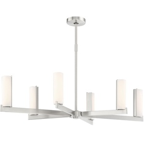 KP1857084L Tube Mid Sized Chandelier Chandelier - Brushed Nickel KP1857084L Tube Mid Sized Chandelier Chandelier - Brushed Nickel