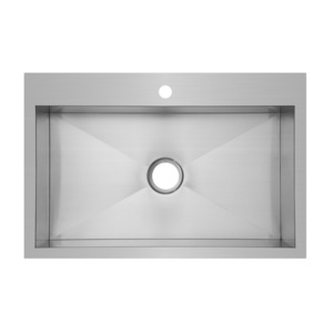 MIRDM1BZ1 Sitka Stainless Steel Dual Mount Single Bowl Kitchen Sink - Stainless Steel MIRDM1BZ1 Sitka Stainless Steel Dual Mount Single Bowl Kitchen Sink - Stainless Steel