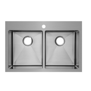 SHORDM2BE1 Ortega Stainless Steel Dual Mount Double Bowl Kitchen Sink - Stainless Steel SHORDM2BE1 Ortega Stainless Steel Dual Mount Double Bowl Kitchen Sink - Stainless Steel