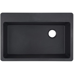 MIRGR1B3322BL Totten White/Color Dual Mount Single Bowl Kitchen Sink - Black MIRGR1B3322BL Totten White/Color Dual Mount Single Bowl Kitchen Sink - Black