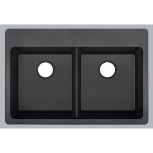 SHGR2B3322BL Totten White/Color Dual Mount Double Bowl Kitchen Sink - Black SHGR2B3322BL Totten White/Color Dual Mount Double Bowl Kitchen Sink - Black