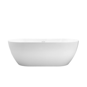 SHHBFSO6731WH Hibiscus Unique Size Soaking Tub - White SHHBFSO6731WH Hibiscus Unique Size Soaking Tub - White