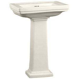 MIRKW350ABS/MIRKW348ABS Key West Pedestal Bathroom Sink - Biscuit MIRKW350ABS/MIRKW348ABS Key West Pedestal Bathroom Sink - Biscuit