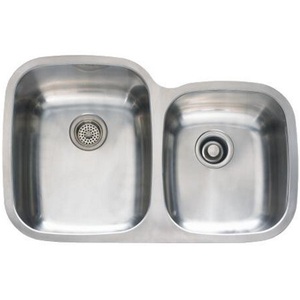 MIRUC3221L Calverton Stainless Steel Undermount - Double Bowl Kitchen Sink - Stainless Steel MIRUC3221L Calverton Stainless Steel Undermount - Double Bowl Kitchen Sink - Stainless Steel