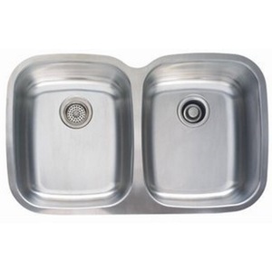 MIRUC3321E Calverton Stainless Steel Undermount - Double Bowl Kitchen Sink - Brushed Stainless Steel MIRUC3321E Calverton Stainless Steel Undermount - Double Bowl Kitchen Sink - Brushed Stainless Steel