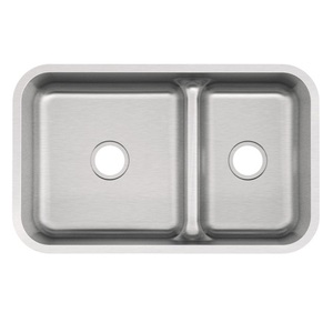SHCAURB3421 Calverton Stainless Steel Undermount - Double Bowl Kitchen Sink - Stainless Steel SHCAURB3421 Calverton Stainless Steel Undermount - Double Bowl Kitchen Sink - Stainless Steel