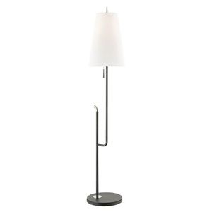 HUDHL349401PNBK Lillian Floor Lamp - Polished Nickel / Black HUDHL349401PNBK Lillian Floor Lamp - Polished Nickel / Black
